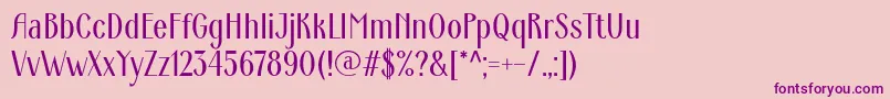 フォントArdecoWebfont – ピンクの背景に紫のフォント