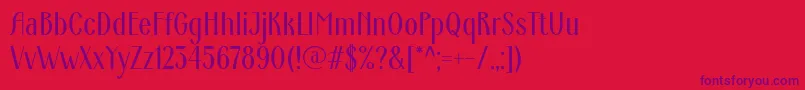 ArdecoWebfont Font – Purple Fonts on Red Background