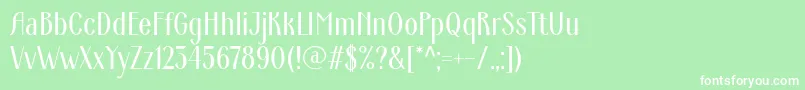 フォントArdecoWebfont – 緑の背景に白い文字