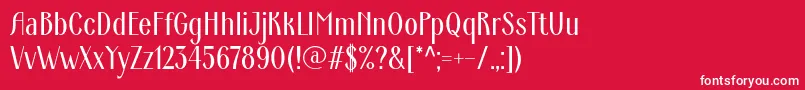 fuente ArdecoWebfont – Fuentes Blancas Sobre Fondo Rojo