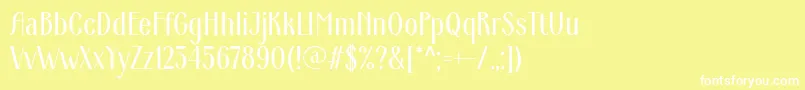 フォントArdecoWebfont – 黄色い背景に白い文字