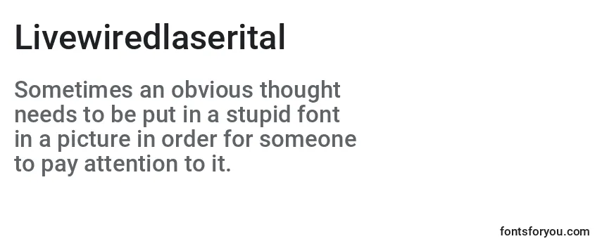 Review of the Livewiredlaserital Font