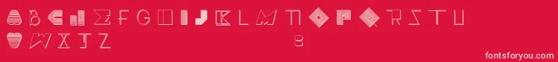 BossMFour Font – Pink Fonts on Red Background