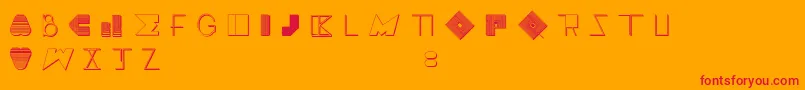 BossMFour Font – Red Fonts on Orange Background