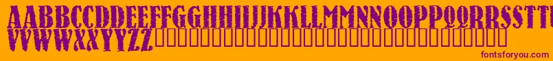 Raven ffy Font – Purple Fonts on Orange Background