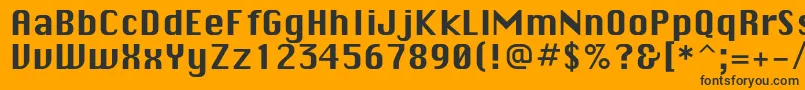 Sistemnyjc Font – Black Fonts on Orange Background