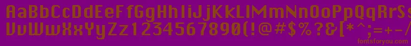 Sistemnyjc Font – Brown Fonts on Purple Background