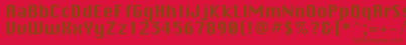 Sistemnyjc Font – Brown Fonts on Red Background