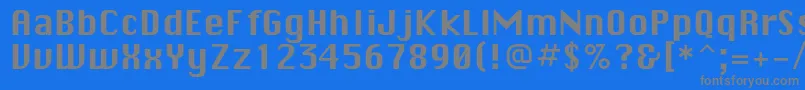 フォントSistemnyjc – 青い背景に灰色の文字