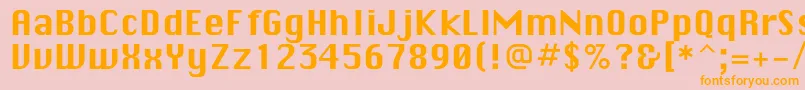 Sistemnyjc Font – Orange Fonts on Pink Background
