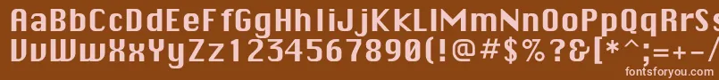 フォントSistemnyjc – 茶色の背景にピンクのフォント