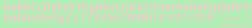 Sistemnyjc Font – Pink Fonts on Green Background