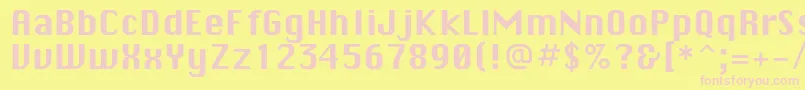Więcej informacji o czcionce Sistemnyjc Czcionka Sistemnyjc – różowe czcionki na żółtym tle