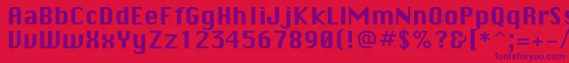 Fonte Sistemnyjc – fontes roxas em um fundo vermelho