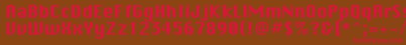 Sistemnyjc Font – Red Fonts on Brown Background