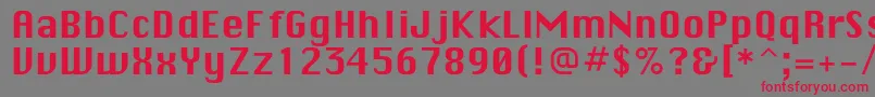 Sistemnyjc Font – Red Fonts on Gray Background