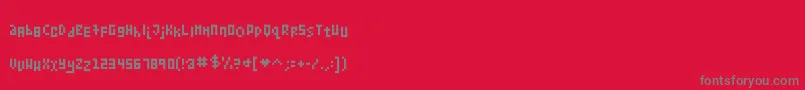 KollectionBitmap Font – Gray Fonts on Red Background