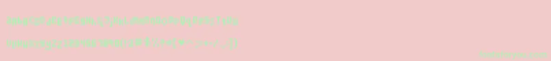 Weitere Informationen zur KollectionBitmap-Schriftart KollectionBitmap-Schriftart – Grüne Schriften auf rosa Hintergrund