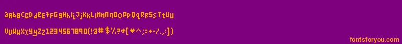 Шрифт KollectionBitmap – оранжевые шрифты на фиолетовом фоне