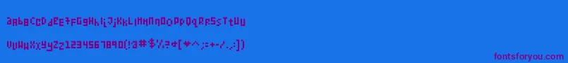 KollectionBitmap Font – Purple Fonts on Blue Background