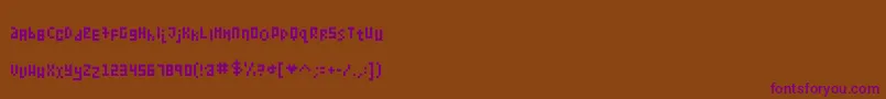 KollectionBitmap Font – Purple Fonts on Brown Background