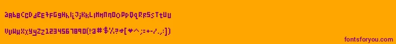 fuente KollectionBitmap – Fuentes Moradas Sobre Fondo Naranja