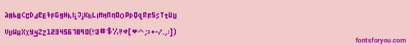 KollectionBitmap Font – Purple Fonts on Pink Background