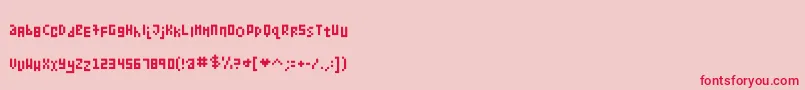 フォントKollectionBitmap – ピンクの背景に赤い文字