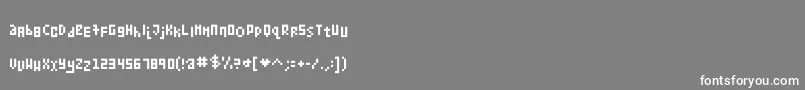 KollectionBitmap Font – White Fonts on Gray Background