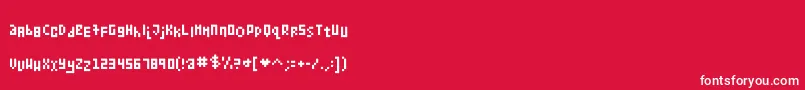 KollectionBitmap Font – White Fonts on Red Background