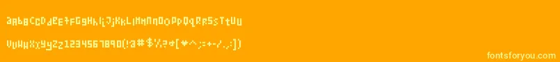 KollectionBitmap Font – Yellow Fonts on Orange Background