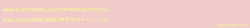 KollectionBitmap Font – Yellow Fonts on Pink Background