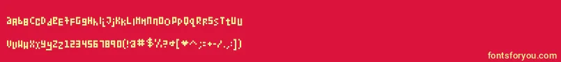 KollectionBitmap Font – Yellow Fonts on Red Background