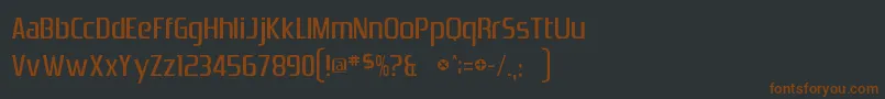 フォントDszrnicc – 黒い背景に茶色のフォント