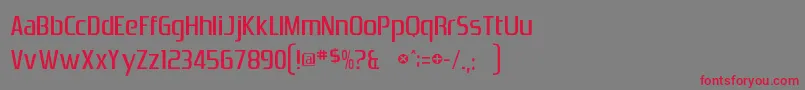 Dszrnicc Font – Red Fonts on Gray Background