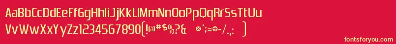 Dszrnicc Font – Yellow Fonts on Red Background