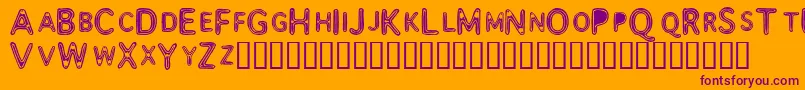 Шрифт Assimila – фиолетовые шрифты на оранжевом фоне