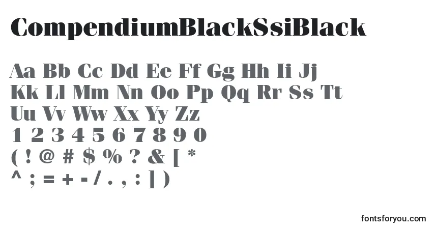 Шрифт CompendiumBlackSsiBlack – алфавит, цифры, специальные символы