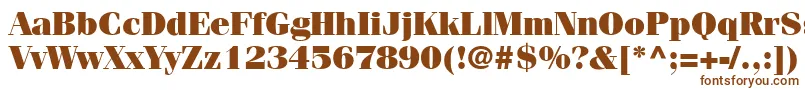 CompendiumBlackSsiBlack-fontti – ruskeat fontit valkoisella taustalla
