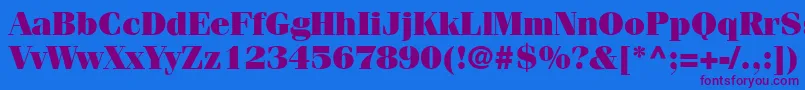 CompendiumBlackSsiBlack Font – Purple Fonts on Blue Background