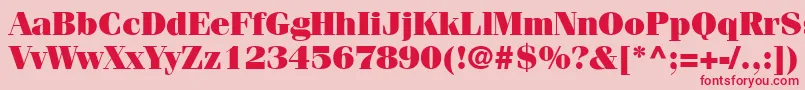 CompendiumBlackSsiBlack Font – Red Fonts on Pink Background