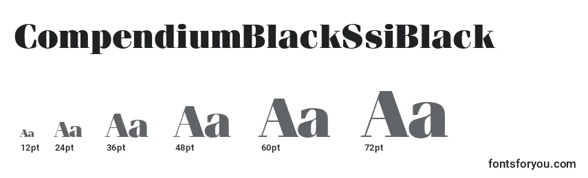 CompendiumBlackSsiBlack Font Sizes