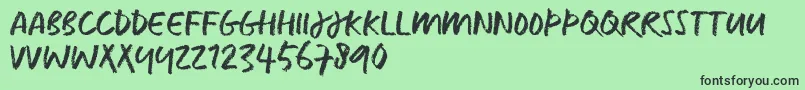 CaputTrial Font – Black Fonts on Green Background
