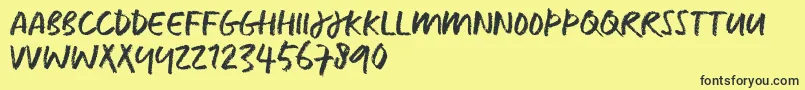 CaputTrial Font – Black Fonts on Yellow Background