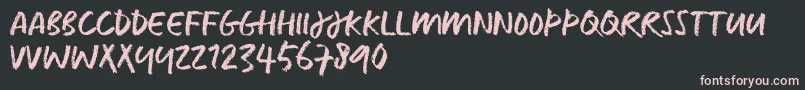 CaputTrial Font – Pink Fonts on Black Background