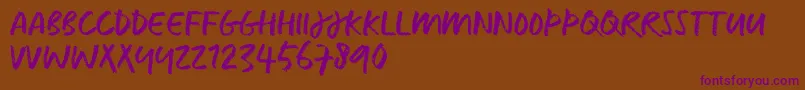 CaputTrial Font – Purple Fonts on Brown Background