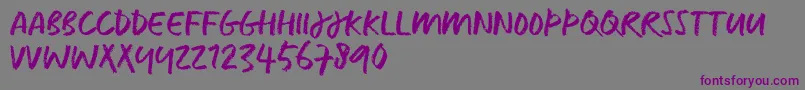 Więcej informacji o czcionce CaputTrial Czcionka CaputTrial – fioletowe czcionki na szarym tle