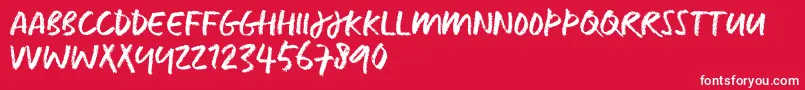 CaputTrial Font – White Fonts on Red Background
