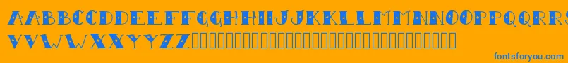 SailorScrawl Font – Blue Fonts on Orange Background