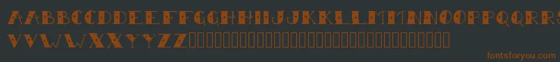Fonte SailorScrawl – fontes marrons em um fundo preto